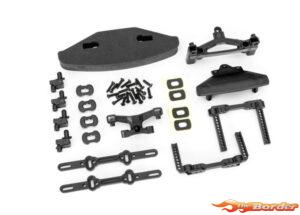 Traxxas Body mounts, front & rear/ body mount posts/ body mount sliders 10518