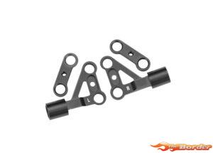Traxxas Suspension arms, upper, front, 6061-T6 aluminum (gray-anodized) (left & right) (2) 10533-GRAY