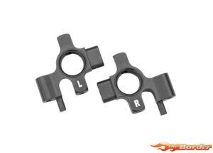 Traxxas Steering blocks, 6061-T6 aluminum (gray-anodized), left & right (4) 10537-GRAY