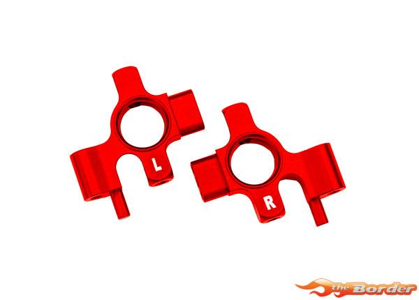 Traxxas Steering blocks, 6061-T6 aluminum (red-anodized), left & right (4) 10537-RED