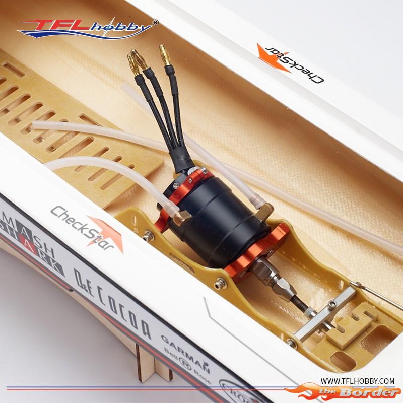 TFL 1125Smash Shark P1 Racing Fiberglass Brushless Boat ARTR - Afbeelding 6