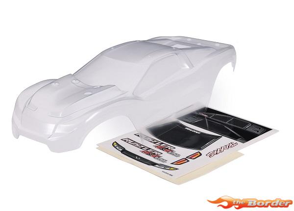 Traxxas Body, Rustler 4x4 (clear, requires painting)/ window, grille, lights decal sheet 6740