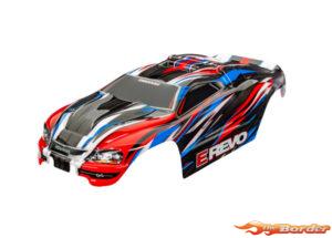 Traxxas Body, 1/16 E-Revo, red & blue (painted, decals applied) 7115-RBLU