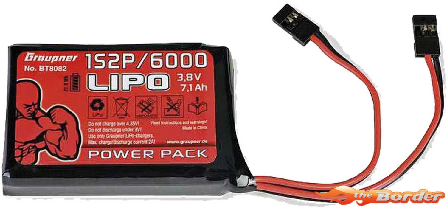 Graupner Transmitter Battery LiPo 1S2P/6000 Tx GRABT8082