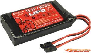 Graupner Transmitter Battery LiPo 1S3P/9000 Tx GRABT8084