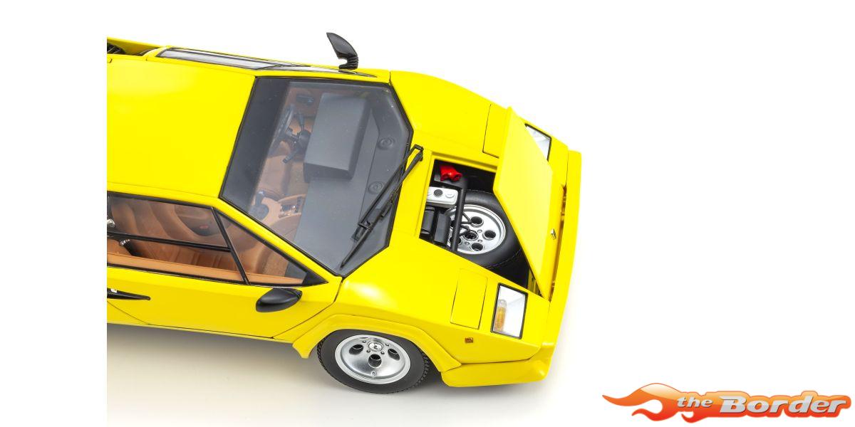 Kyosho 1/18 Lamborghini Countach LP5000 Quattrovalvove Yellow 8320Y - Afbeelding 7