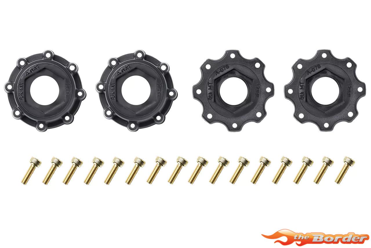 LouiseRC MFT MT-Uphill 1/8 Monster Truck Tyres (Removable 17mm Hex, 0" & 1/2" Offset) LR-T3354SB - Afbeelding 2