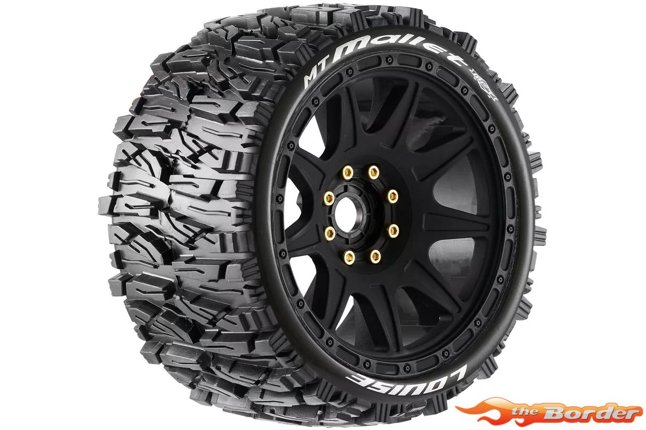 LouiseRC MFT MT-Mallet 1/8 Monster Truck Tyres (Removable 17mm Hex, 0" & 1/2" Offset) LR-T3355SB