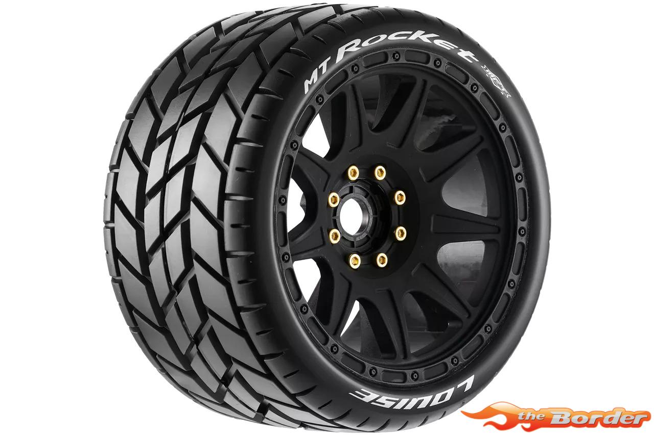 LouiseRC MFT MT-Rocket 1/8 Monster Truck Tyres (Removable 17mm Hex, 0" & 1/2" Offset) LR-T3353SB