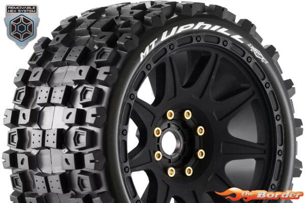 LouiseRC MFT MT-Uphill 1/8 Monster Truck Tyres (Removable 17mm Hex, 0" & 1/2" Offset) LR-T3354SB
