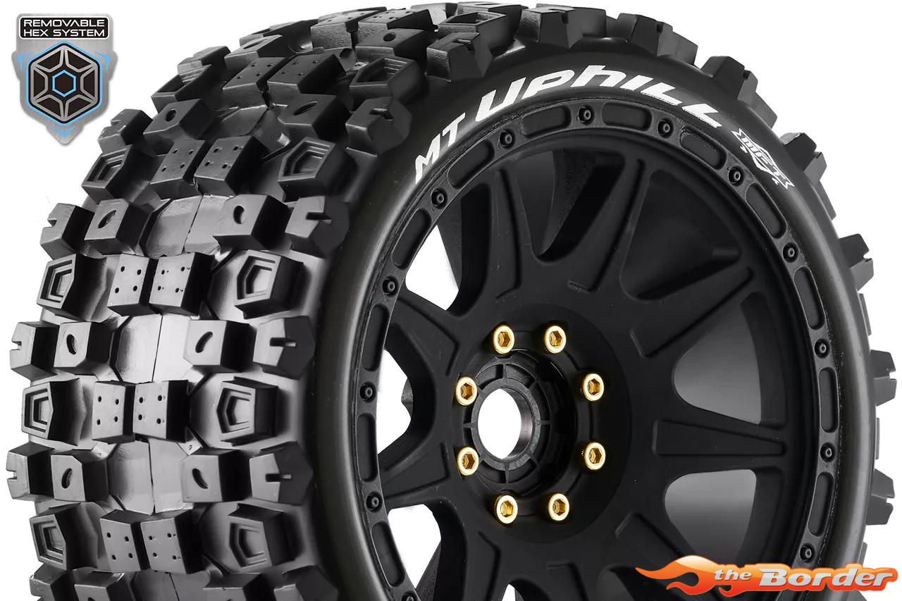 LouiseRC MFT MT-Uphill 1/8 Monster Truck Tyres (Removable 17mm Hex, 0" & 1/2" Offset) LR-T3354SB
