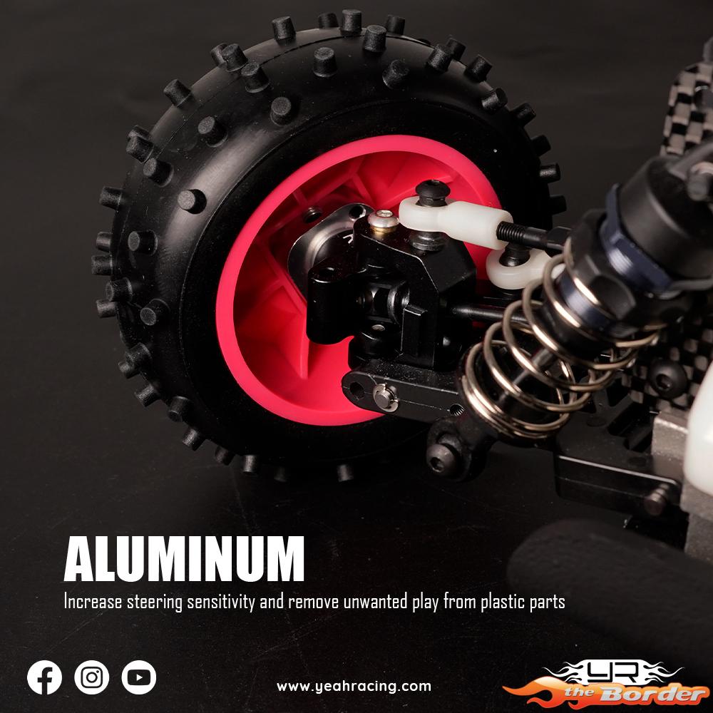 Yeah Racing Alu & Carbon Essential Conversion Kit Black for Yokomo 870C Super Dog Fighter YZ10 2023 YKDF-S01BK - Afbeelding 5