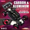 Yeah Racing Alu & Carbon Essential Conversion Kit Black for Yokomo 870C Super Dog Fighter YZ10 2023 YKDF-S01BK - Afbeelding 7