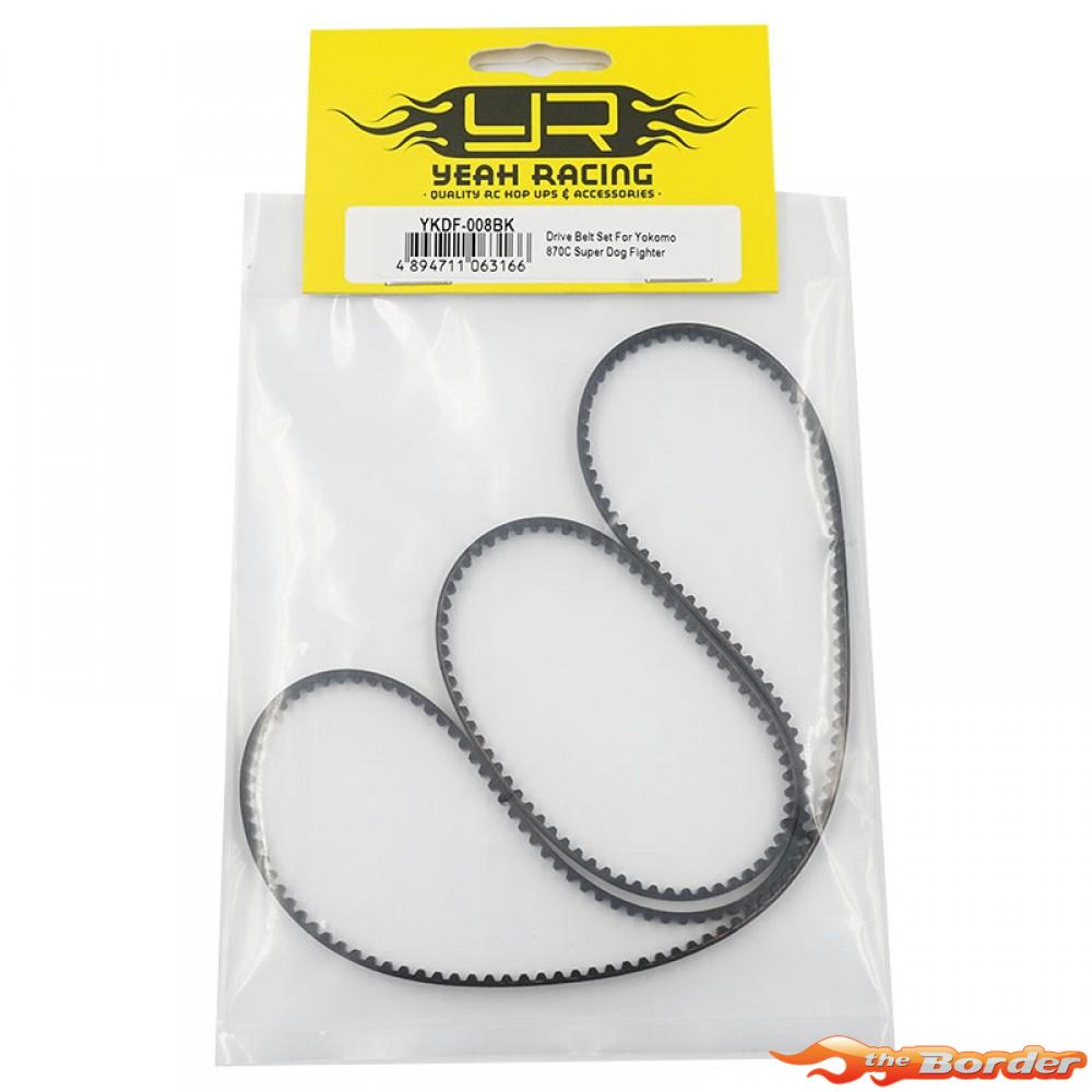 Yeah Racing Drive Belt Set for Yokomo 870C Super Dog Fighter YZ10 2023 YKDF-008BK - Afbeelding 3
