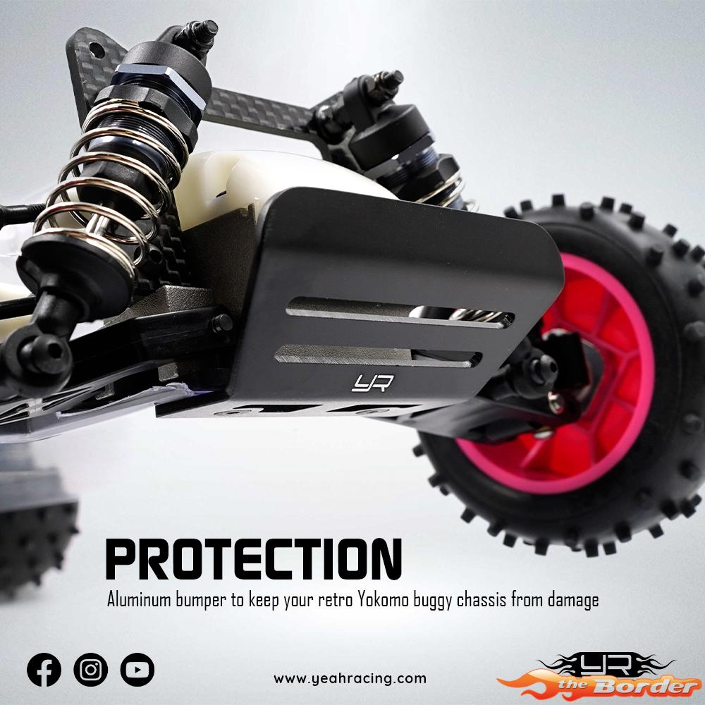 Yeah Racing Alu Front Bumper for Yokomo 870C Super Dog Fighter YZ10 2023 YKDF-009BK - Afbeelding 5