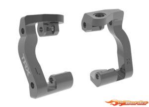 Traxxas Caster blocks (c-hubs), 6061-T6 aluminum (gray-anodized), left & right 10733-GRAY