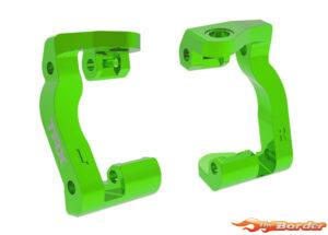 Traxxas Caster blocks (c-hubs), 6061-T6 aluminum (green-anodized), left & right 10733-GRN