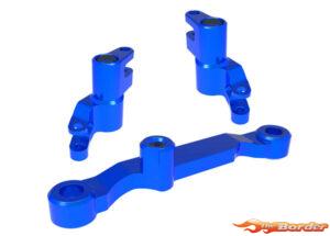 Traxxas Steering bellcranks, draglink (Blue anodized 6061-T6 Aluminum w/Bearing) 10743-BLUE