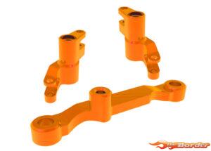 Traxxas Steering bellcranks, draglink (Orange anodized 6061-T6 Aluminum w/Bearings) 10743-ORNG