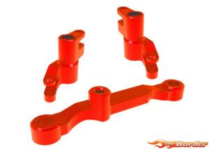 Traxxas Steering bellcranks, draglink (Red anodized 6061-T6 Aluminum w/Bearings) 10743-RED