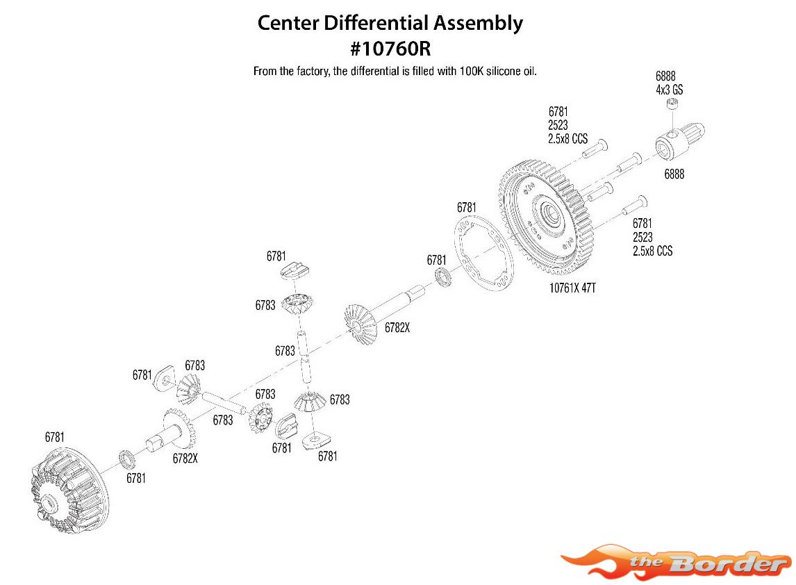 Traxxas Center Differential kit (Complete w/Steel Spur Gear) (Alu Carrier) (requires #10757 & #10762) 10760R - Afbeelding 3