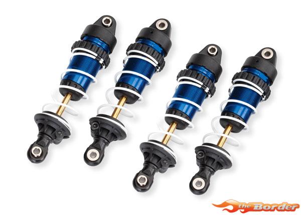 Traxxas Shocks, GTR long, blue-anodized, PTFE-coated bodies with TiN shafts (assembled with springs) (4) 10765-BLUE