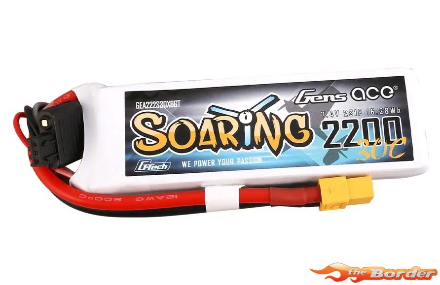 GensAce Soaring LiPo 2S 7.4V 2200mAh 30C (XT60) GE1-2200-2X6GT