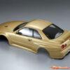 KillerBody Nissan Skyline R34 195mm Pre-Painted Gold Body for 1/10 48645 - Afbeelding 4
