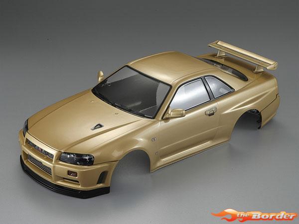 KillerBody Nissan Skyline R34 195mm Pre-Painted Gold Body for 1/10 48645