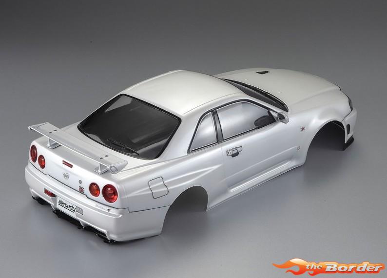 KillerBody Nissan Skyline R34 195mm Pre-Painted Pearl White Body for 1/10 48644