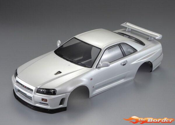 KillerBody Nissan Skyline R34 195mm Pre-Painted Pearl White Body for 1/10 48644