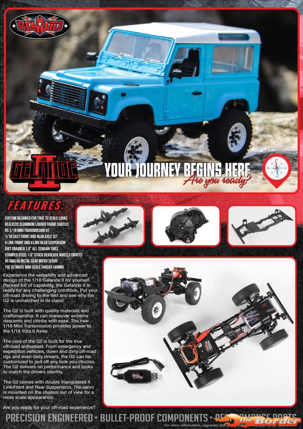 RC4WD 1/18 Gelande II RTR w/LandRover D90 Body (Blue) RTR0039