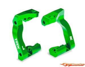 Traxxas Caster blocks (c-hubs), 6061-T6 aluminum (green-anodized), left & right 10733-GRN