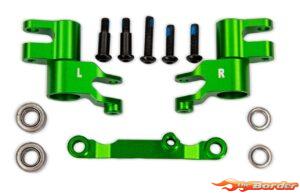 Traxxas Steering bellcranks, draglink (Green anodized 6061-T6 Aluminum w/Bearings) 10743-GRN