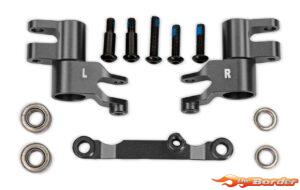 Traxxas Steering bellcranks, draglink (Grey anodized 6061-T6 Aluminum w/Bearings) 10743-GRAY