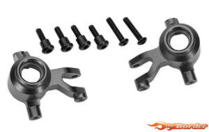 Traxxas Steering blocks, 6061-T6 aluminum (gray-anodized) (left & right) 10734-GRAY