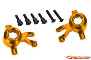 Traxxas Steering blocks, 6061-T6 aluminum (orange-anodized) (left & right) 10734-ORNG