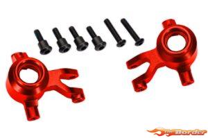 Traxxas Steering blocks, 6061-T6 aluminum (red-anodized) (left & right) 10734-RED