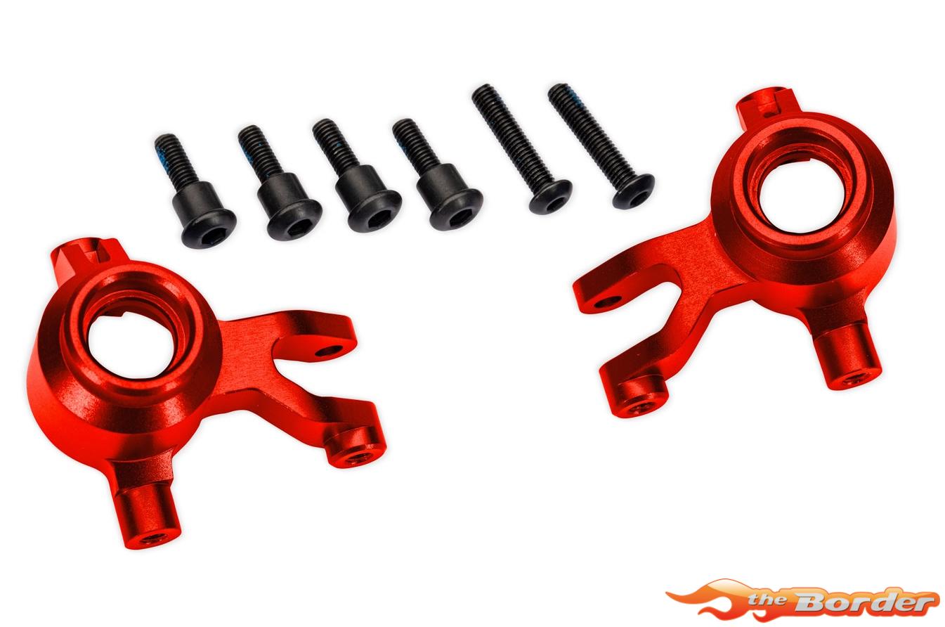 Traxxas Steering blocks, 6061-T6 aluminum (red-anodized) (left & right) 10734-RED