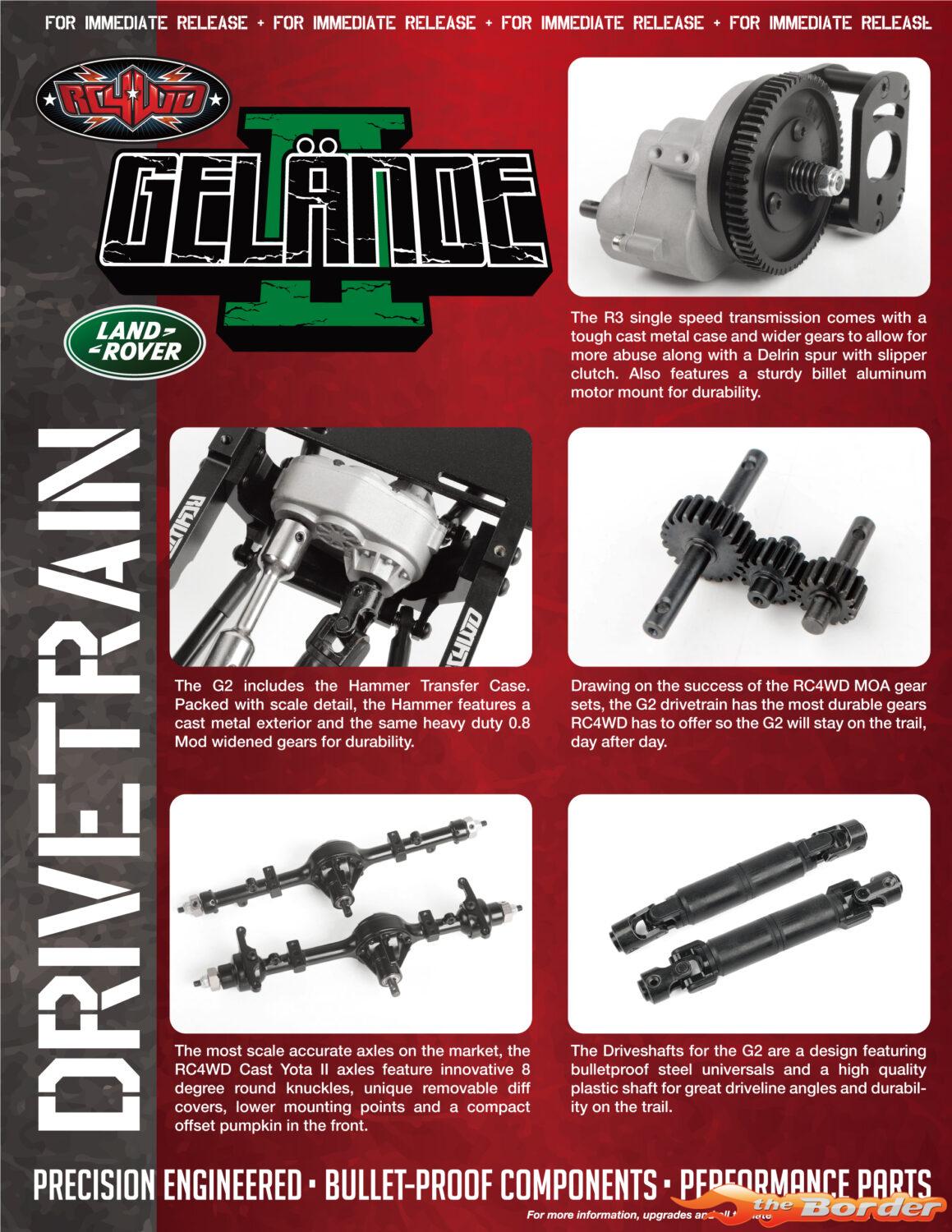 RC4WD Gelande II Kit w/2015 LandRover Defender D90 Hard Body Set RC4ZK0064 - Afbeelding 7