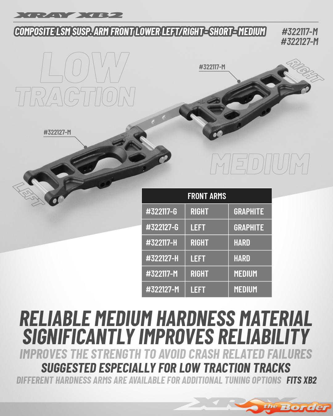 XRAY Suspension Arm Front - LSM - Left - Short - Graphite 322127-G - Afbeelding 3