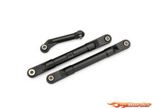 Traxxas Toe links, molded composite, 98mm (88mm Center to Center) (black) (2)/ steering link (1) 9027