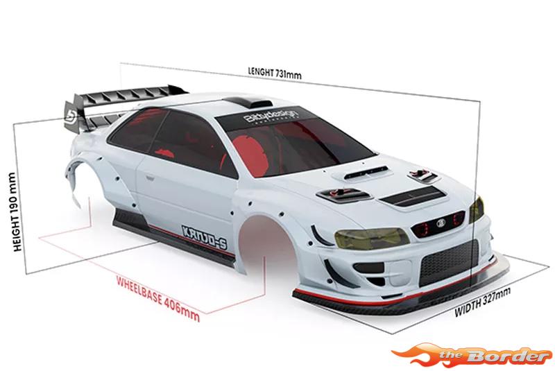 BittyDesign KANJO-S 1/7 Clear body for ARRMA Felony Pre-Cut 1.5mm BD-AR7F-KJS - Afbeelding 7