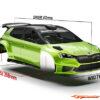 BittyDesign SKODA Fabia RS Rally2 Clear Body 1/10 Rally 190mm 1.2mm BD-RX-190FRS2H - Afbeelding 4