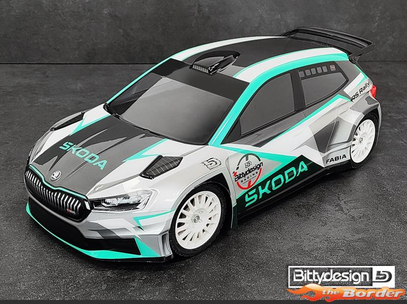 BittyDesign SKODA Fabia RS Rally2 Clear Body 1/10 Rally 190mm 1.2mm BD-RX-190FRS2H - Afbeelding 5