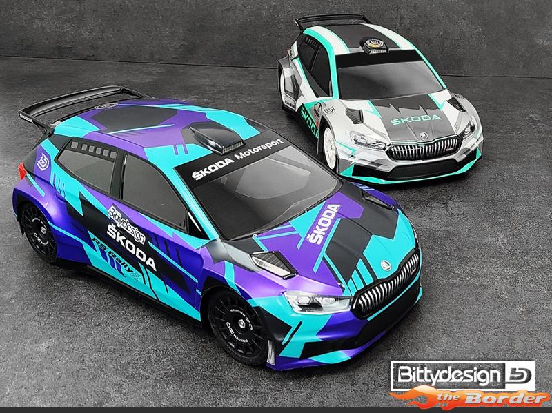 BittyDesign SKODA Fabia RS Rally2 Clear Body 1/10 Rally 190mm 1.2mm BD-RX-190FRS2H - Afbeelding 7