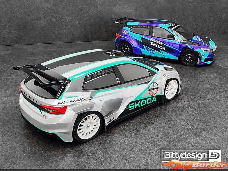 BittyDesign SKODA Fabia RS Rally2 Clear Body 1/10 Rally 190mm 1.2mm BD-RX-190FRS2H - Afbeelding 8