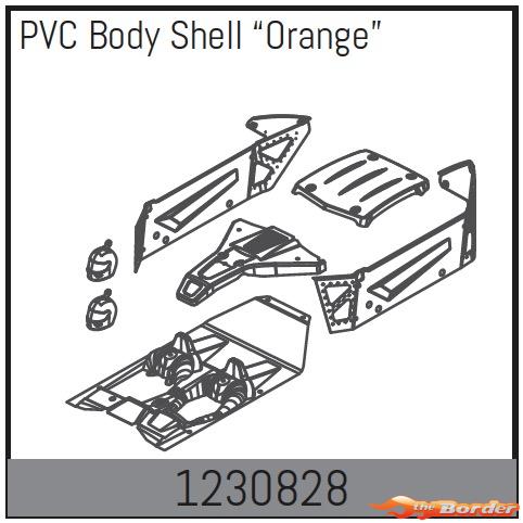 Absima PVC Body Shell Set Orange 1230828 - Afbeelding 2