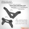 XRAY XB2 Carbon Shock Tower For Bridge Upper Deck - 2-Dots - Front 322091 - Afbeelding 3