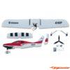 Derbee Low Wing Trainer 1100mm  C400 PNP kit - Red DB007 - Afbeelding 11
